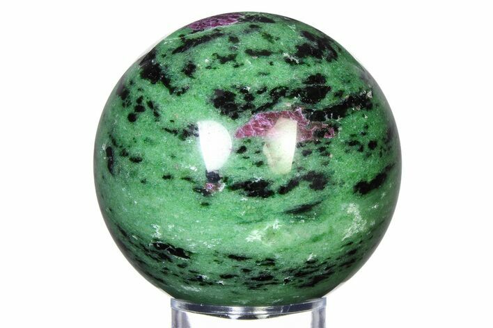 Polished Ruby Zoisite Sphere - Tanzania #315090